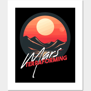 Terraforming Mars, Red Planet Martian Astronomy Art Posters and Art